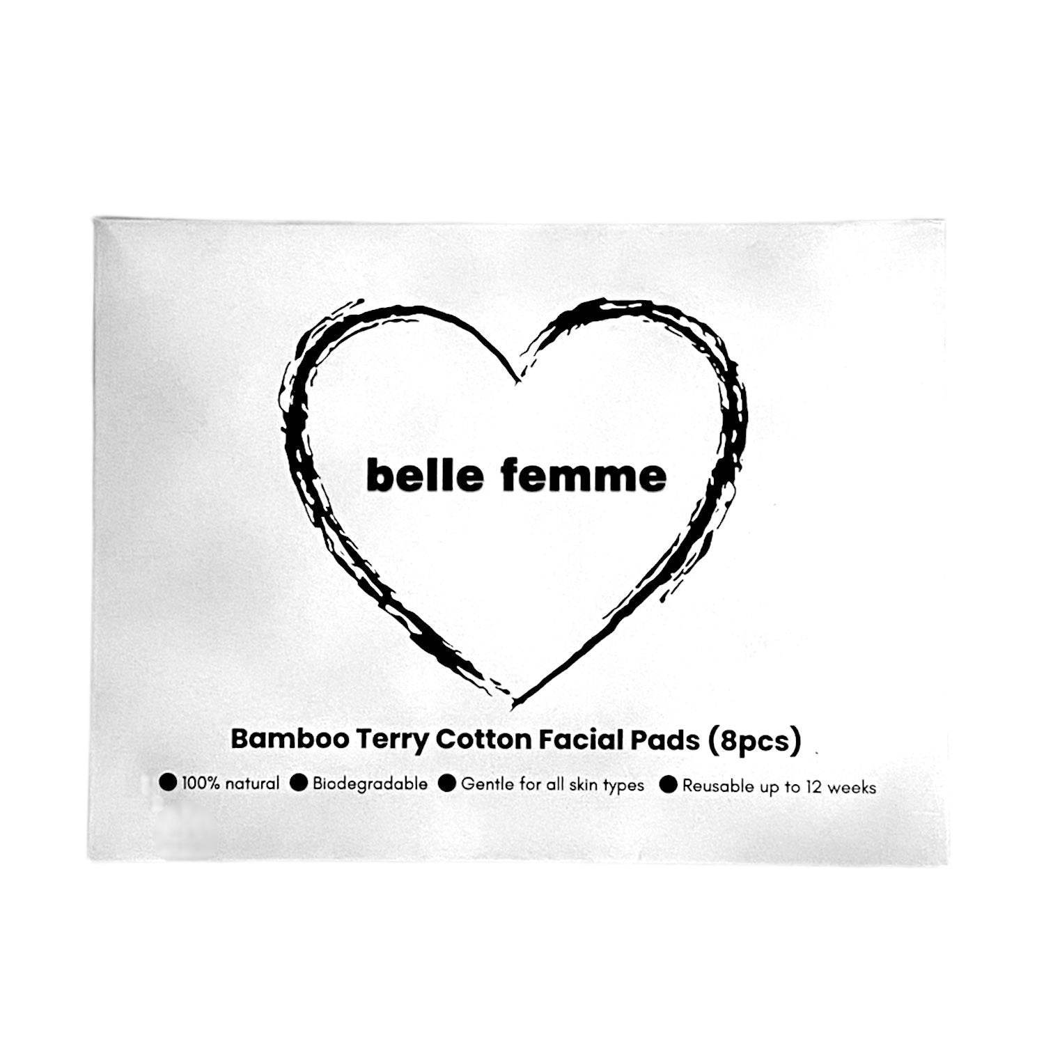 Bamboo Terry Cotton Pads (8pcs) - belle femme