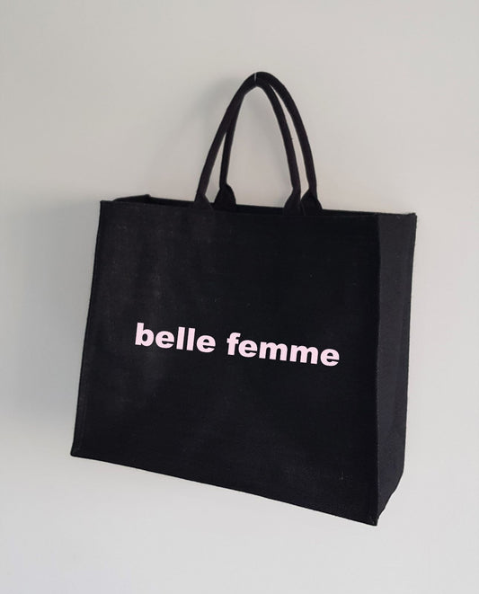 Belle Femme Jute Tote Bag (L)