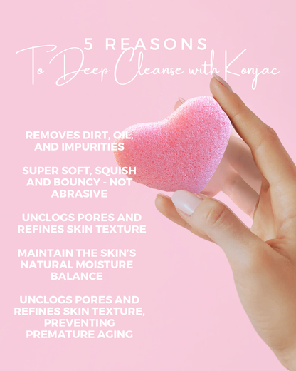 Konjac Sponge Twin Pack | Gentle Facial Scrub