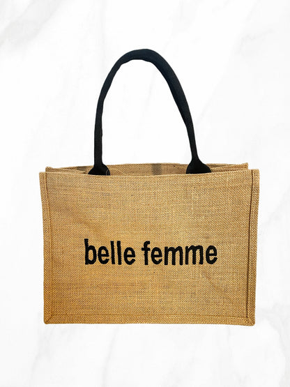 Belle Femme Jute Tote Bag (M)