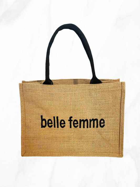 Belle Femme Jute Tote Bag (M)