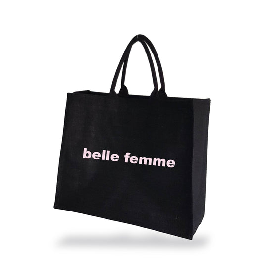 Belle Femme Jute Tote Bag (L) - belle femme